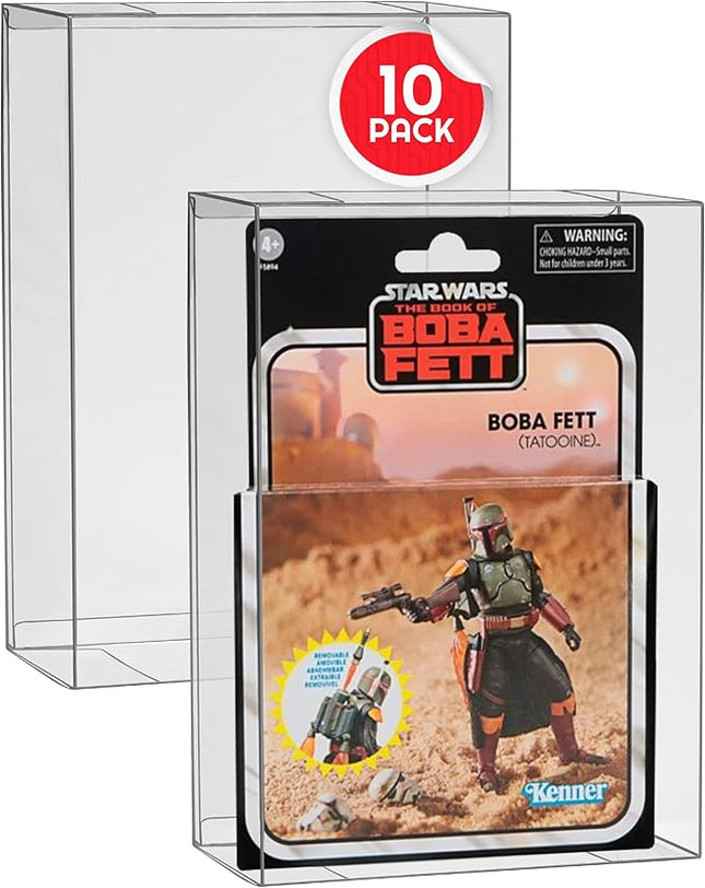 EVORETRO Action Figure Display Case Protector Compatible with Star Wars, Marvel Legends & GI Joe (Carded) 3.75'' Figurine 6/9, 44MM Depth