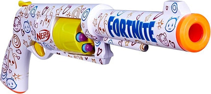 Nerf Fortnite Frenz 4 Ever Blaster, Bonus Code to Unlock Frenz 4 Ever Wrap in The Game, 6 Elite Darts, 6-Dart Drum, Fortnite Gifts