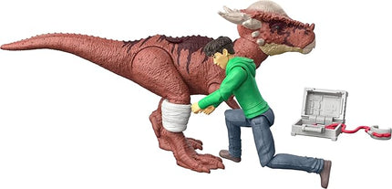 Mattel Jurassic World: Chaos Theory Set with 2 Action Figures, Defender Pack with 3.75-inch Scale Kenji & Stygimoloch Plus 2 Accessories