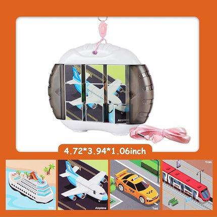 3D Rotating Puzzles for Kids 3 4 5 6 7 8 Year Old, 4 Puzzles in 1, Toddler Toy for Travel, Car, Airplane, Road Trip Activities, Fine Motor Skills, Fidget, Boys & Girls Gifts