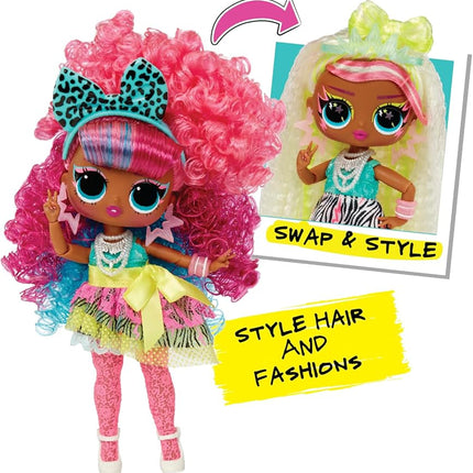 L.O.L. Surprise! Tweens Surprise Swap Curls-2-Crimps Cora Fashion Doll with 20+ Surprises Including Styling Head and Fabulous Fashions and Accessories – Great Gift for Kids Ages 4+