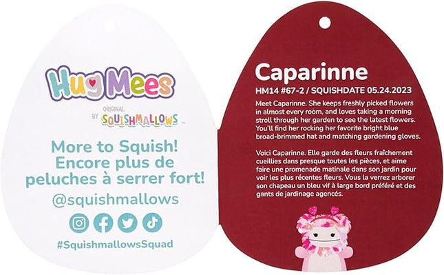 Squishmallows HugMees Original 14-Inch Caparinne Pink Bigfoot with Heart Headband - Ultrasoft Official Jazwares Large Plush