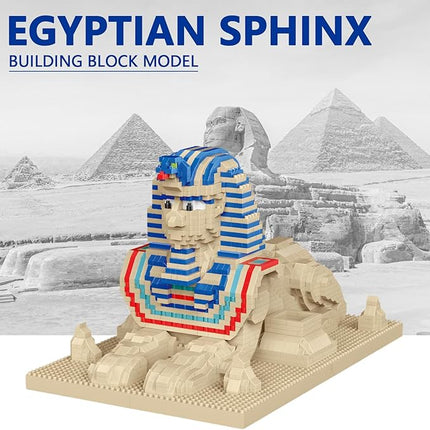 Great Sphinx Egypt Mirco Mini Building Block Sets for Boys Ages 8-12 Famous World Landmark Architecture Model Kits Toys for Adults 2732 Pieces