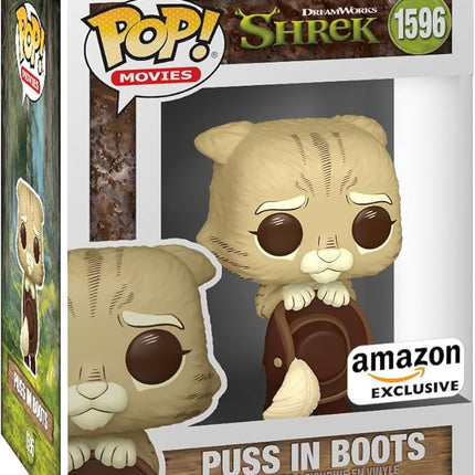 Funko Pop! Movies: DreamWorks 30th Anniversary - Shrek, Puss in Boots Brown, Amazon Exclusive