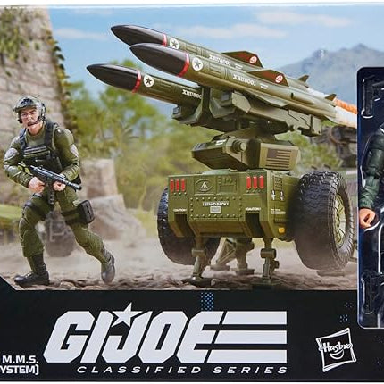 G.I. Joe Classified Series #182, Clayton “Hawk” Abernathy with M.M.S. (Mobile Missile System) Towable Vehicle, Collectible 6 Inch Action Figure Set