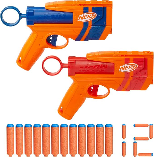 Nerf N Series Duo Pack, Includes 2 Ward Blasters, 12 N1 Darts Compatible Only with Nerf N Series Blasters, Kids Outdoor Games, Ages 8+