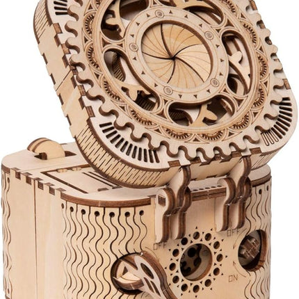 ROKR 3D Wooden Puzzle Password Box Model Kits for Adults and Teens to Build Combination Lock Mechanism Christmas/Birthday