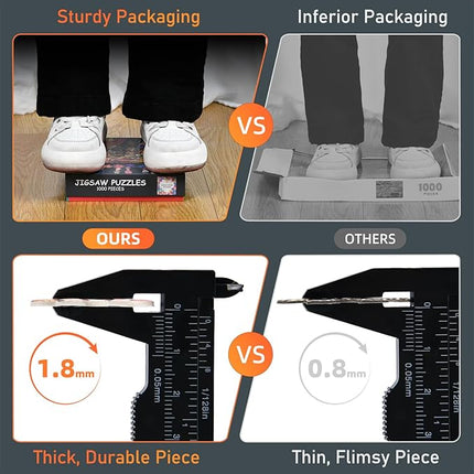 Jigsaw Puzzle 1000 Piece for Adults - Galloping Horses in Water, Dynamic Splash Art, Premium Adult Puzzles 1000 Pieces, Coolest Adult Puzzles (27.5x19.7 in)