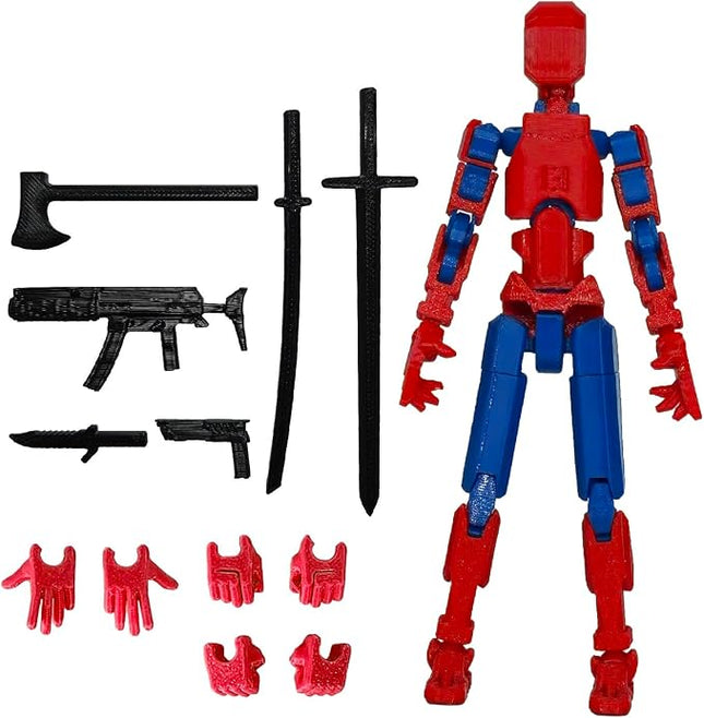 Assembly Completed T13 Action Figure, Titan 13 3D Printed Action Figure, 3D Printed Titan13, Assembled Dummy 13 Lucky 13 Toy Figure
