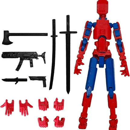 Assembly Completed T13 Action Figure, Titan 13 3D Printed Action Figure, 3D Printed Titan13, Assembled Dummy 13 Lucky 13 Toy Figure