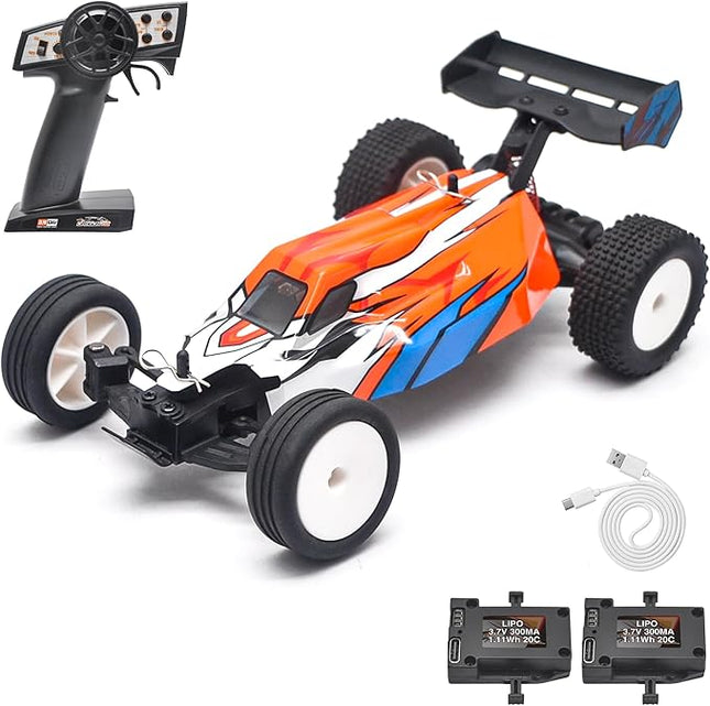 Serpent 1:24 Mini RC Car with Gyro, 1/24 Scale 2.4GHz Off-Road RC Car, All Terrain Off-Road Buggy RTR, High Performance with 2 Battery 1 USB Data Cable