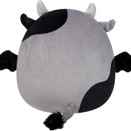 Squishmallows Original 12-Inch Bridgette Grey and Black Cow Bat - Official Jazwares Plush (Medium-Sized)