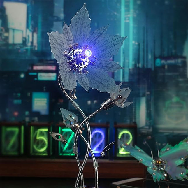 ZUNPINSPACE 3D Flower Puzzle Metal Model Kit, 3D Metal Puzzle Adult, 3D Mechanical Model，Brain Teaser Puzzles DIY Assembling Flower for Stress Relief - Exquisite Gifts for Teenagers and Adults