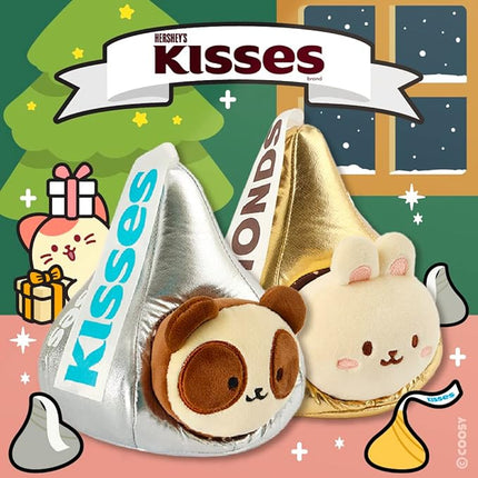 Anirollz Stuffed Animal Plush Toy - Official Hershey Kisses Chocolate Toy Blanket Outfitz Doll | Soft, Squishy, Warm, Cute, Comfort, Safe| Pillow with Bunny - Valentine's Day Gift 6" Bunniroll