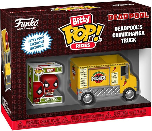 Funko Pop Bitty Ride: Marvel - Deadpool with Chimichanga Truck - Collectable Vinyl Figure - Gift Idea - Official Merchandise - Toys for Kids & Adults - Superheroes Fans - Model Figure for Collectors