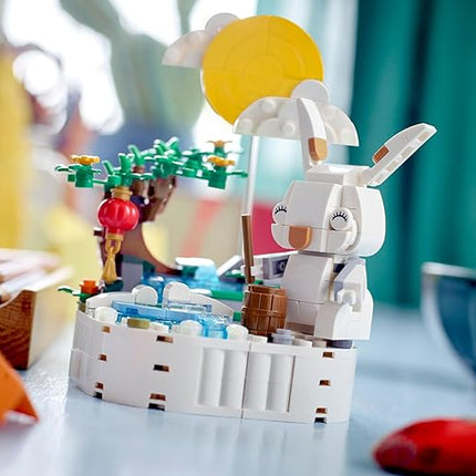 LEGO Jade Rabbit Building Toy Set, Fun Bunny Display Piece or Family Building Activity, Small Animal Toy for Boys and Girls, Great Gift for Kids Ages 8 and Up, 40643