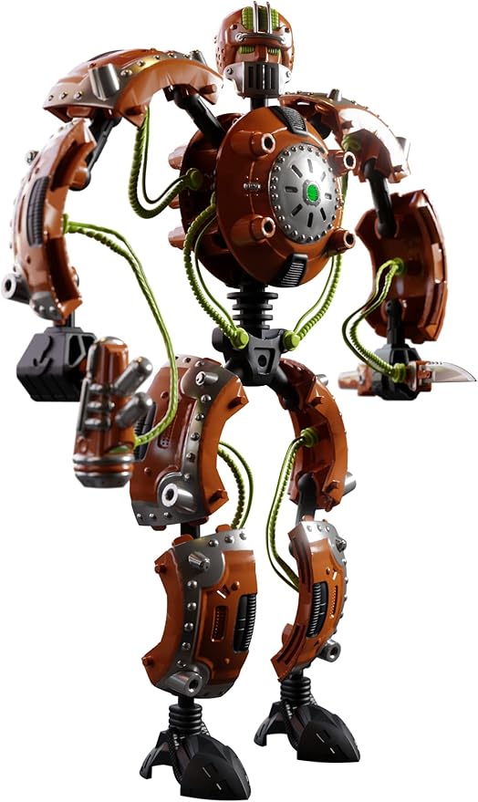 Giga Bots - SCRAPBOT | Energy Core Transforms Into 13 Inch Action Figure | Chief Builder & Mechanic | Unique Toy Combat Attachments and Skills | Includes 33 Buildable Pieces