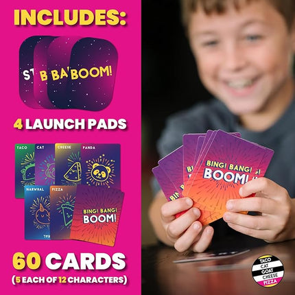 Bing Bang Boom Hilariously Fun Card Game for Family Game Night by Taco Cat Goat Cheese Pizza | Easy to Learn and Play with Fast 10 Minute Rounds | Fun for Kids, Teens, and Adults | 2 - 6 Players