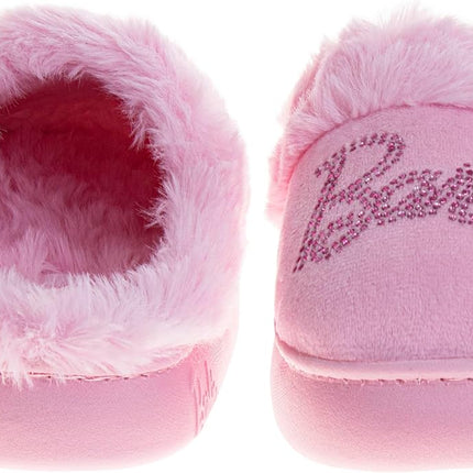 Josmo Barbie Girls Slippers Cozy Fuzzy Plush House Shoes Warm Indoor Outdoor Kids Bedroom Slippers for Little Kid Big Kid Adults