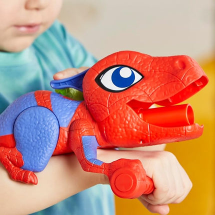 Spidey and his Amazing Friends Marvel Dino-Webs NERF Spidey-Rex Web Launcher, Role Play Toy, Preschool Super Hero Toys for Kids Ages 3 & Up