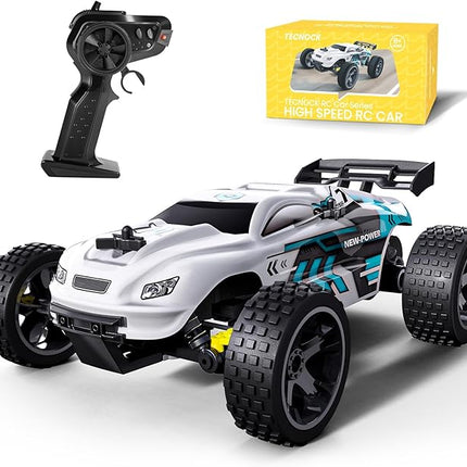 Tecnock RC Cars Remote Control Car for Kids, 1:18 Scale 20 KM/H 2WD Offroad Buggy, 2.4GHz RC Racing Car with USB-C Easy Charging & 50 Mins Playtime, Toys Gifts for Boys & Girls