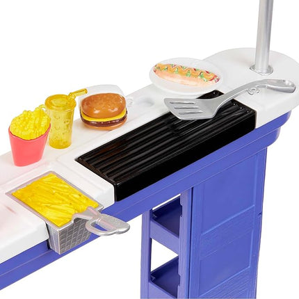 Barbie Playset & 2 Dolls with 20+ Accessories, Beach Boardwalk Set Includes Snack Stand, Ice Cream Kiosk, Puppy & Themed Pieces