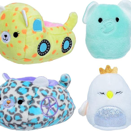 Squishville Serena in Carriage & Diego in Truck - Two 2” Mini-Squishmallow Swan and Elephant Plush Carriage and Vehicles, Irresistibly Soft & Colorful - Amazon Exclusive