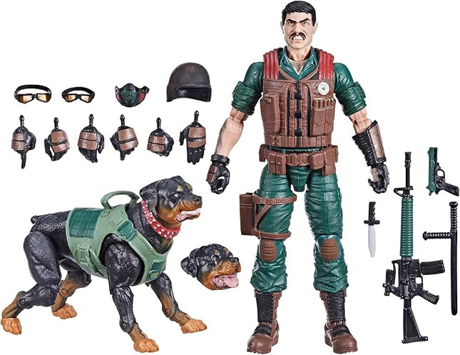 G.I. Joe Classified Series #113, Mutt & Junkyard, Collectible 6-Inch Action Figure & Pet with 16 Accessories
