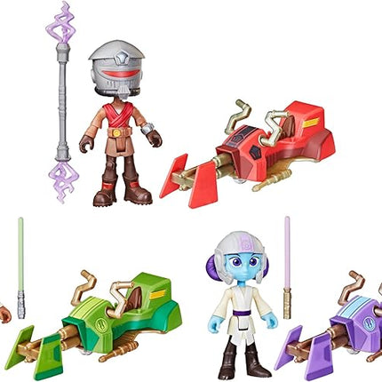 Star Wars: Young Jedi Adventures Speeder Adventure Pack, 3-Pack Action Figures & Vehicles, 4-Inch Scale Preschool Toys for 3 Year Old Boys & Girls (Amazon Exclusive)