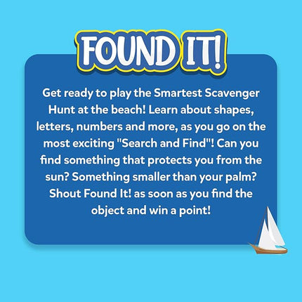 Skillmatics Scavenger Hunt Card Game - Found It Beach, Outdoor Learning Toys, Perfect for Boys, Girls and Families Who Love Board Games, 50 Waterproof Cards, Travel Game, Gifts for Ages 4, 5, 6, 7