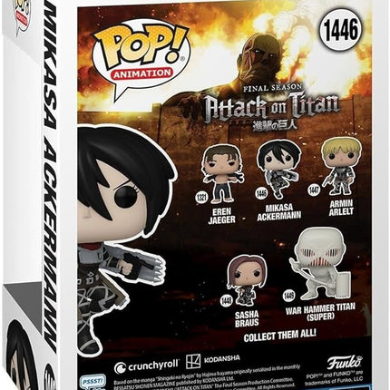 Funko POP! Animation: Attack on Titan - Mikasa Ackerman - Collectable Vinyl Figure - Gift Idea - Official Merchandise - for Kids & Adults - Anime Fans - Model Figure for Collectors and Display