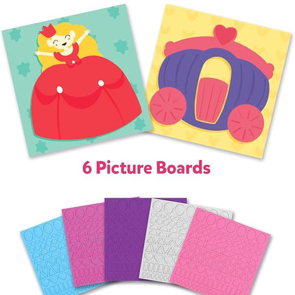 Skillmatics Foam Sticker Art Activity - Unicorns & Princesses, Mess-Free Fun for Kids, 800+ 3D Foam Stickers, DIY Felt Craft Kits, Gifts for Girls & Boys Ages 3, 4, 5, 6, 7