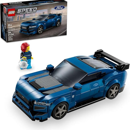 LEGO Speed Champions Ford Mustang Dark Horse Sports Car Toy, Buildable Ford Mustang Toy for Kids, Blue Toy Car Model Set, Gift Idea for Boys and Girls Aged 9 Years Old and Up, 76920