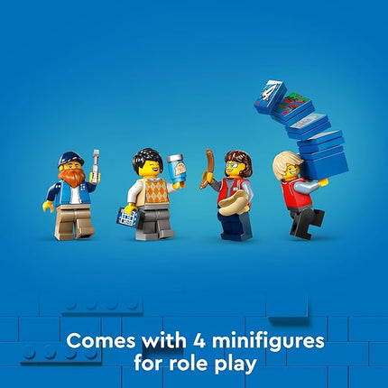 LEGO City Yellow Delivery Truck Toy, Comes with a Semitruck Model, Forklift and 4 Minifigures for Pretend Play, Fun Birthday Gift Idea for Kids' 8 Years Old and Up, 60440