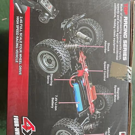 X-Verse 16103PRO 1:16 Fast Brushless RC Car for Adults, Max 50 mph, 4X4Off Road Remote Control Truck, 4WD High Speed Drift RC Car, All Terrain RC Truggy(3 Battery)