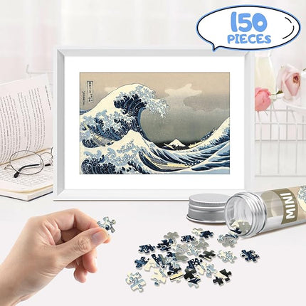 150 Piece Mini Jigsaw Puzzles for Adults & Kids, 6" x 4" Starry Night & More 3 Pack