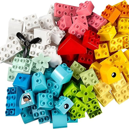 LEGO DUPLO Classic Heart Box, First Bricks Building Toy, Educational Activity and Development Set, Early Learning Toys for Toddlers 1.5-3 Years Old, 10909