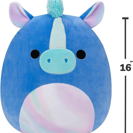 Squishmallows Original 16-Inch Mythical Creature Romano The Blue Hippocampus - Large Ultrasoft Official Jazwares Plush