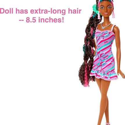 Barbie Totally Hair Doll, Butterfly-Themed with 8.5-inch Fantasy Hair & 15 Styling Accessories (8 with Color-Change Feature)