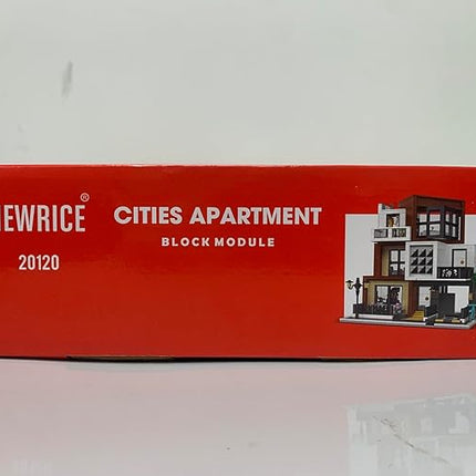 Modern Villas Architecture Building Kit with LED Lights,3 Levels Villas Apartment Building Blocks Toy,for 12+Year Teen,Adul（1399 Pieces）