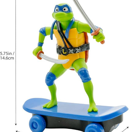 Teenage Mutant Ninja Turtles 5" Sewer Shredders Leonardo Movie Edition, Ages 3+, Pretend Play Toy Figure Playsets, Shred and Battle with TMNT Skate Toy!