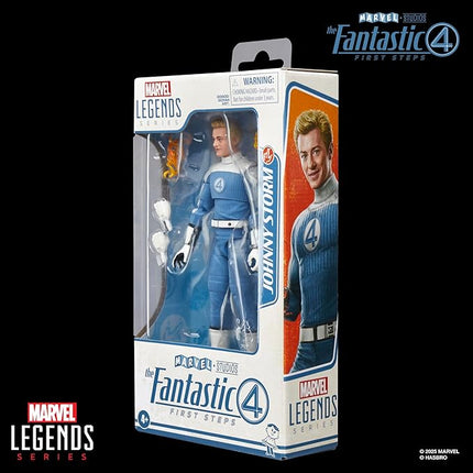 Marvel Legends Series Johnny Storm, The Fantastic Four: First Steps Movie Collectible 6 Inch Action Figure Toy