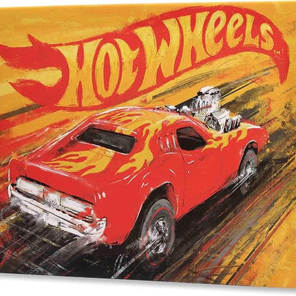 Mattel Hot Wheels Red Car Gallery Wrapped Canvas Wall Decor - Vintage Hot Wheels Wall Art for Kids' Bedroom or Man Cave