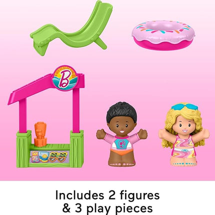 Fisher-Price Little People Toddler Toy Barbie Beach House Playset, Figures and Accessories for Preschool Pretend Play Kids Ages 18+ Months