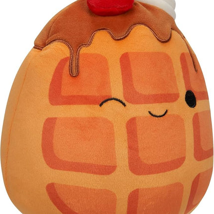 Squishmallows SQCR05376 7.5-Inch-Weaver The Waffle with Strawberries and Whipped Cream, Multicolour