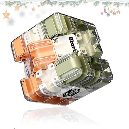 Large Labyrinth 3D Puzzles Maze Cube - Engaging Brain Teaser Toy, 3D Maze Ball, Magic Cube & Ball Dual-Use, Improve Spatial Recognition, Relieve Stress, and Cultivate Logical Thinking (Natural)