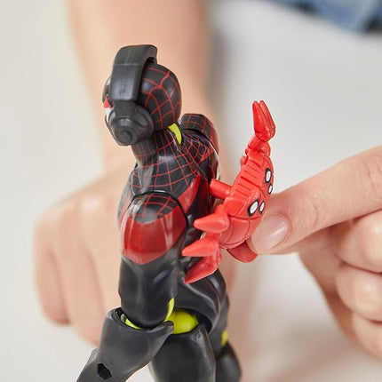 Spider-Man Marvel MixMashers Miles Morales Custom Mix-and-Match Action Figure & Accessories, 5-Inch-Scale Super Hero Toys for Kids Ages 4+