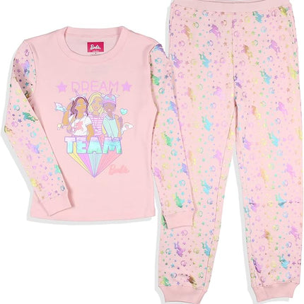 INTIMO Mattel Girls' Barbie Dream Team Unicorn Best Friend Sleep Pajama Set
