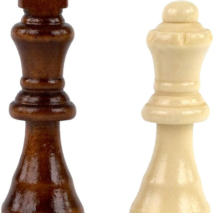 Regal Games Wooden Chess Sets for Adults with Folding Chess Board (15 x 15) & Wood Chess Pieces | Travel & Portable Table Games for Fun Family Game Night