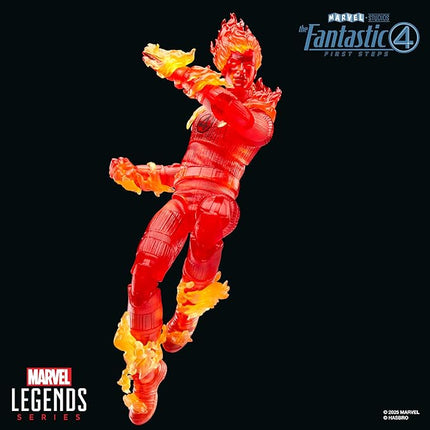 Marvel Legends Series Human Torch, The Fantastic Four: First Steps Johnny Storm Movie Collectible 6 Inch Action Figure Toy